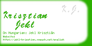 krisztian jekl business card