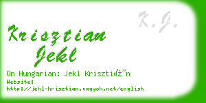 krisztian jekl business card